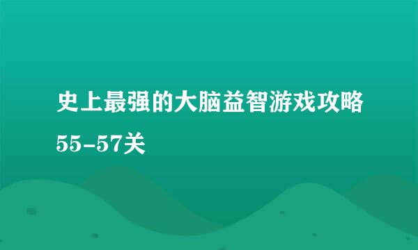 史上最强的大脑益智游戏攻略55-57关