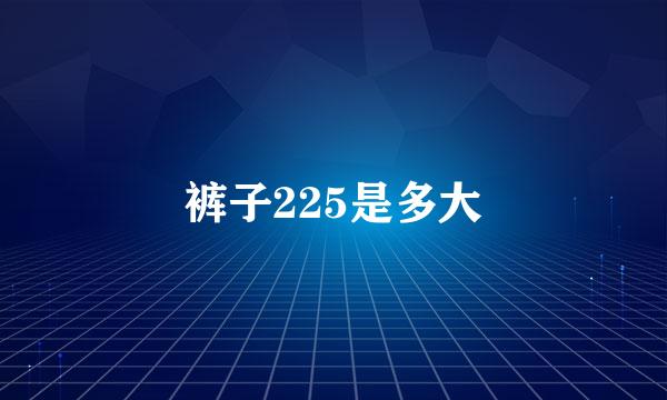 裤子225是多大