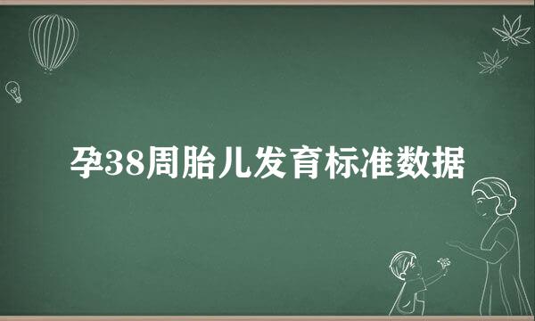 孕38周胎儿发育标准数据