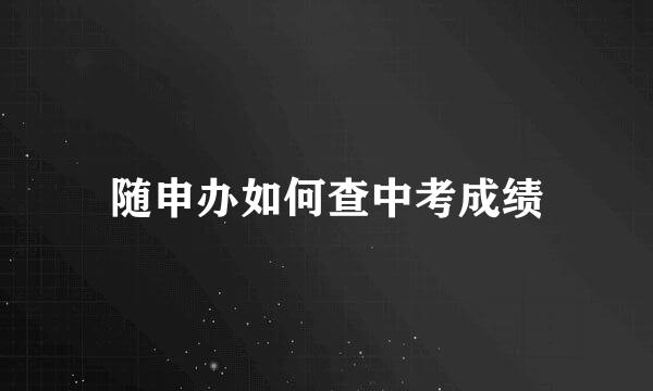 随申办如何查中考成绩