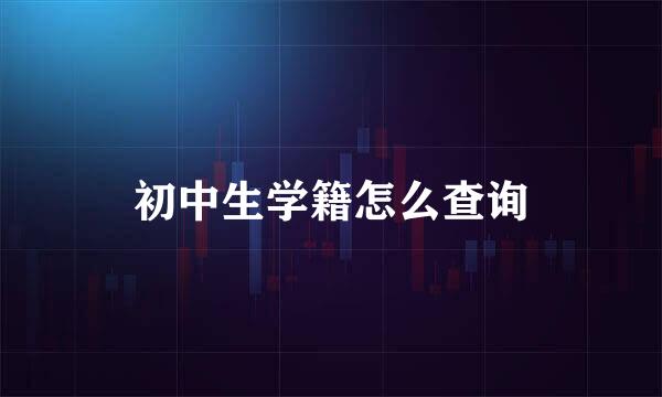 初中生学籍怎么查询
