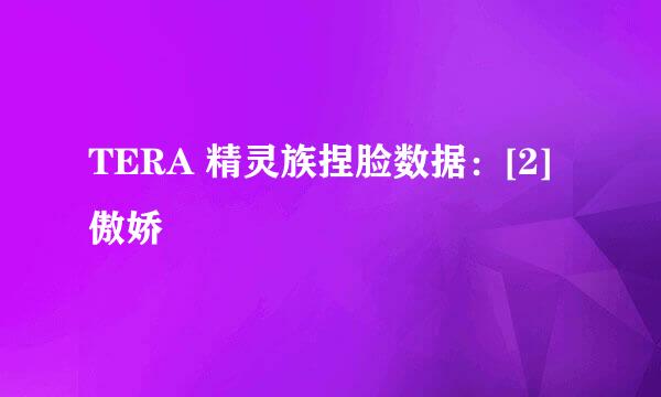 TERA 精灵族捏脸数据：[2]傲娇