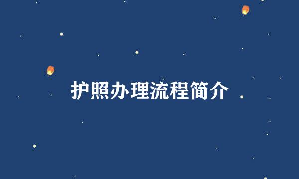 护照办理流程简介