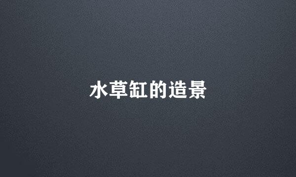 水草缸的造景