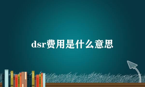 dsr费用是什么意思