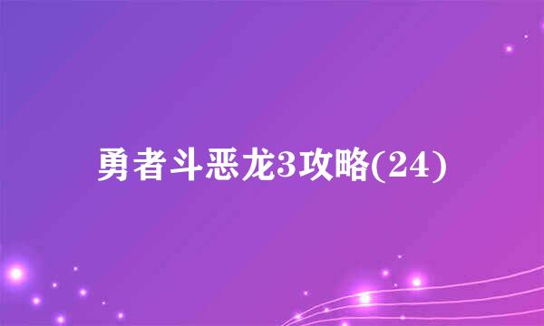 勇者斗恶龙3攻略(24)