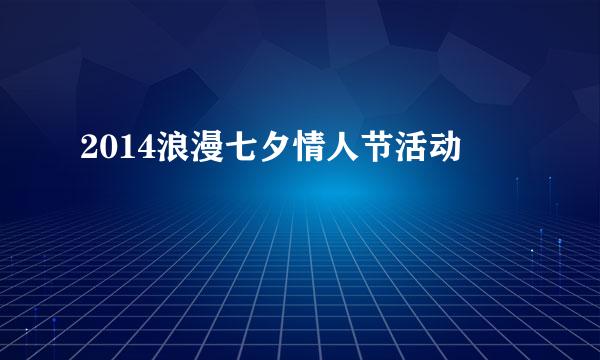 2014浪漫七夕情人节活动