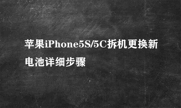 苹果iPhone5S/5C拆机更换新电池详细步骤