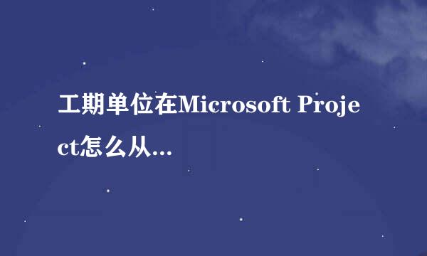 工期单位在Microsoft Project怎么从day改成d
