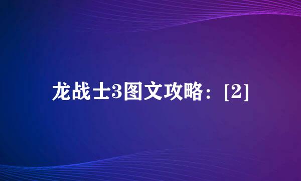 龙战士3图文攻略：[2]