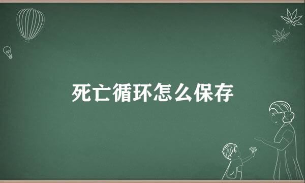 死亡循环怎么保存