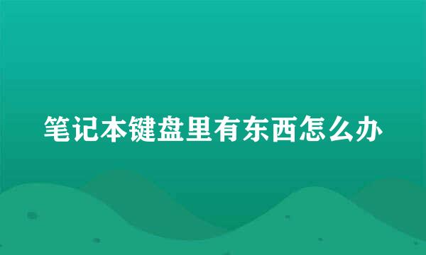 笔记本键盘里有东西怎么办