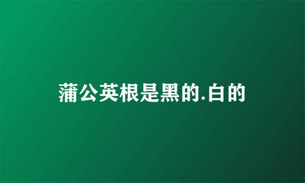 蒲公英根是黑的.白的