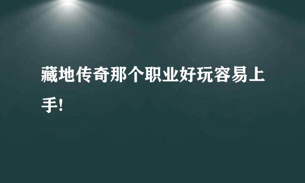 藏地传奇那个职业好玩容易上手!