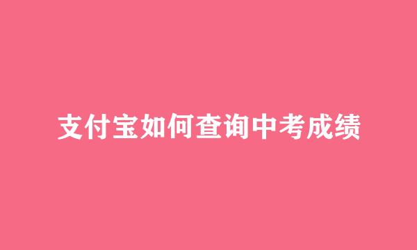 支付宝如何查询中考成绩