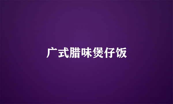 广式腊味煲仔饭