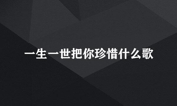 一生一世把你珍惜什么歌
