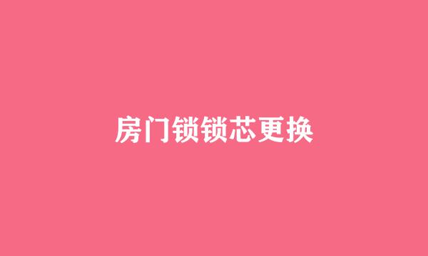 房门锁锁芯更换