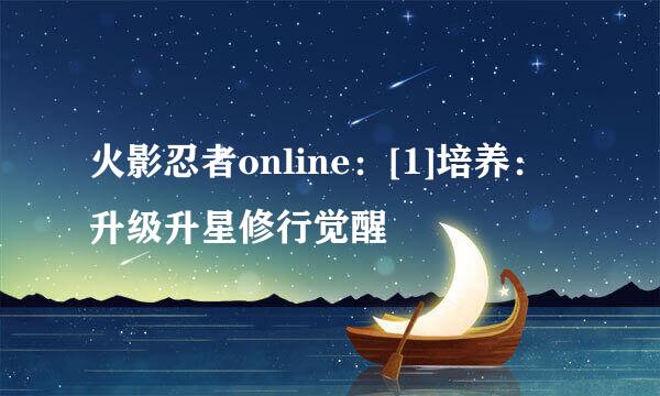火影忍者online：[1]培养：升级升星修行觉醒