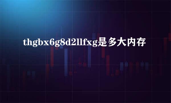 thgbx6g8d2llfxg是多大内存