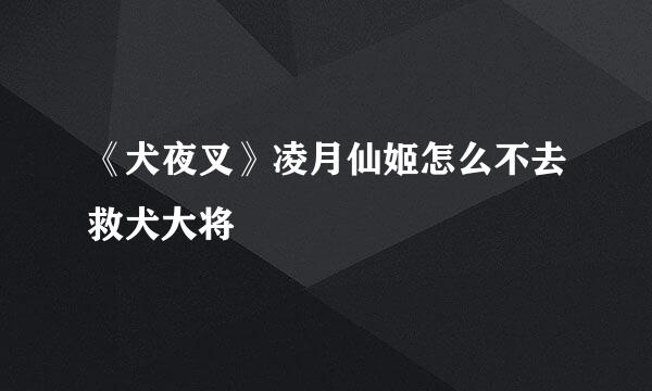 《犬夜叉》凌月仙姬怎么不去救犬大将