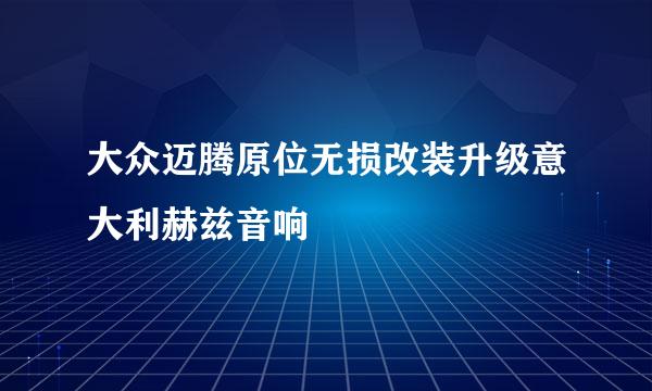 大众迈腾原位无损改装升级意大利赫兹音响