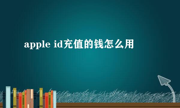 apple id充值的钱怎么用