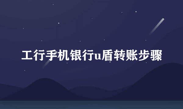 工行手机银行u盾转账步骤