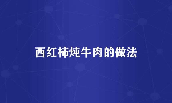 西红柿炖牛肉的做法