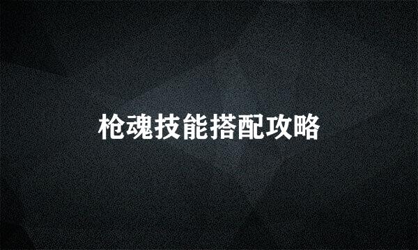 枪魂技能搭配攻略