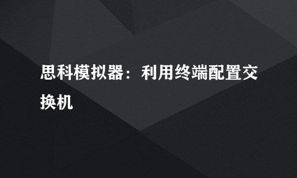 思科模拟器：利用终端配置交换机