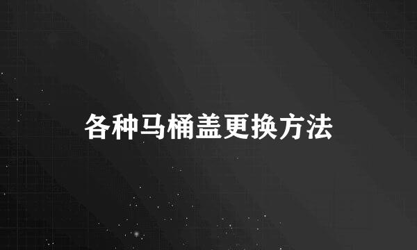 各种马桶盖更换方法