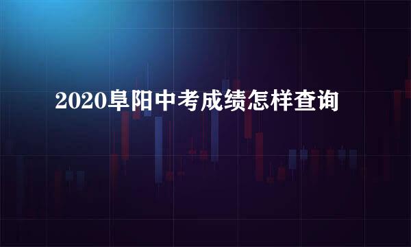2020阜阳中考成绩怎样查询