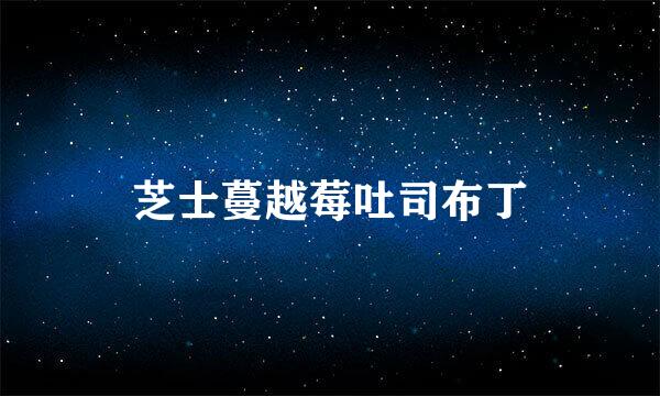 芝士蔓越莓吐司布丁