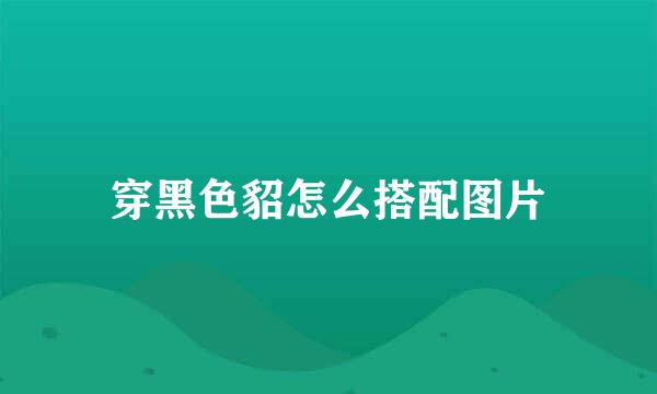 穿黑色貂怎么搭配图片